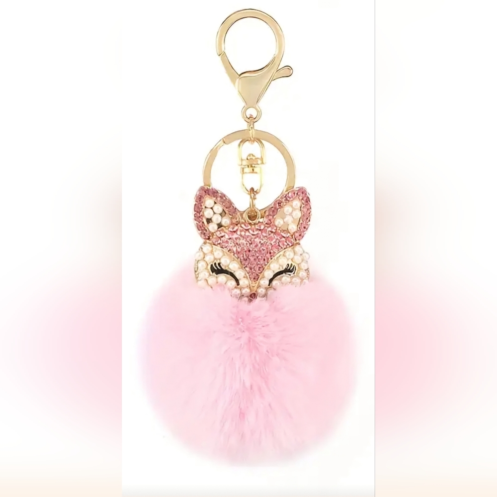 POM POM FOX BAG CHARM